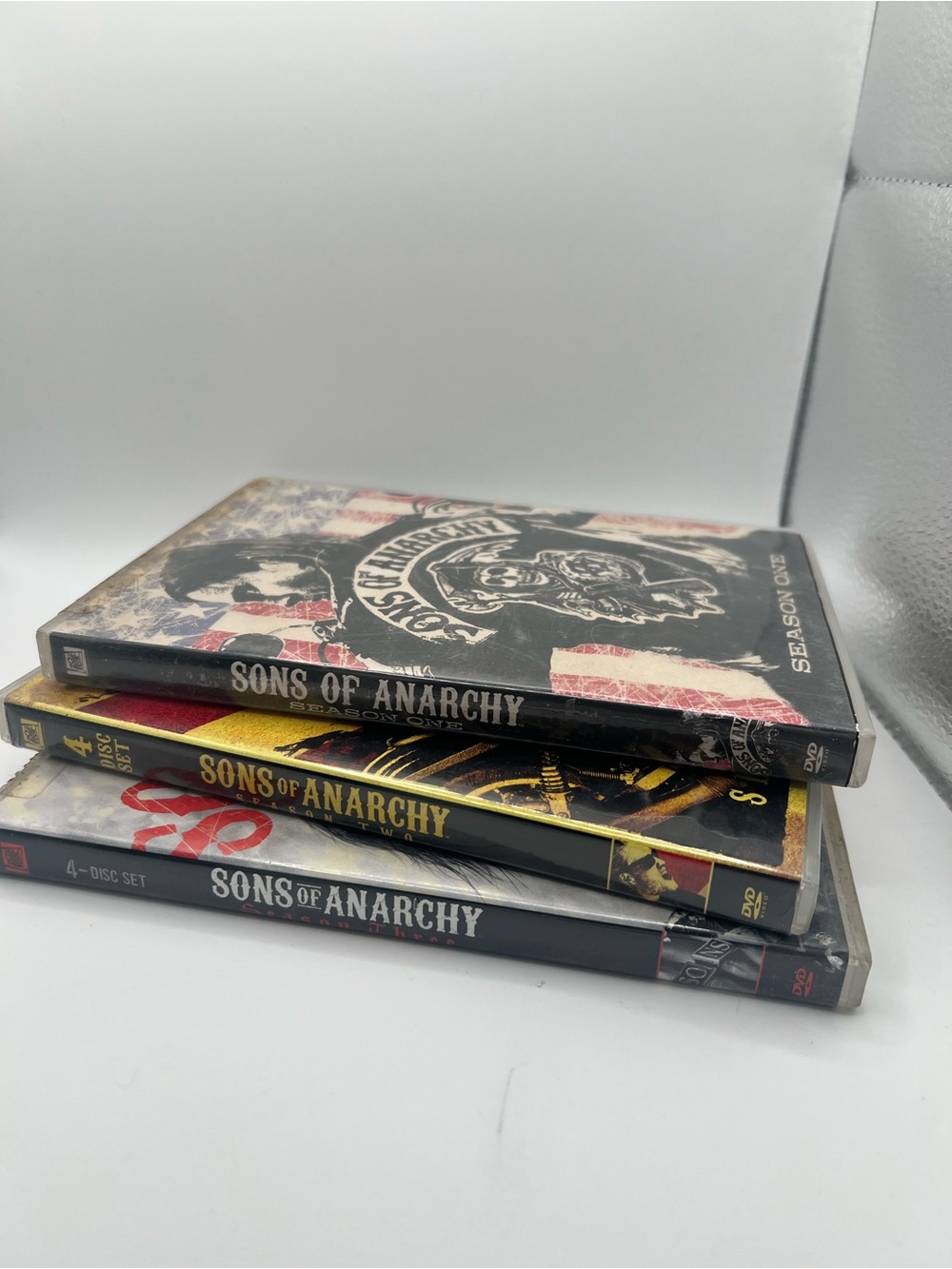 Sons of Anarchy Seasons 1 2 3 DVD Lot TV Series FX Charlie Hunnam Ron Perlman